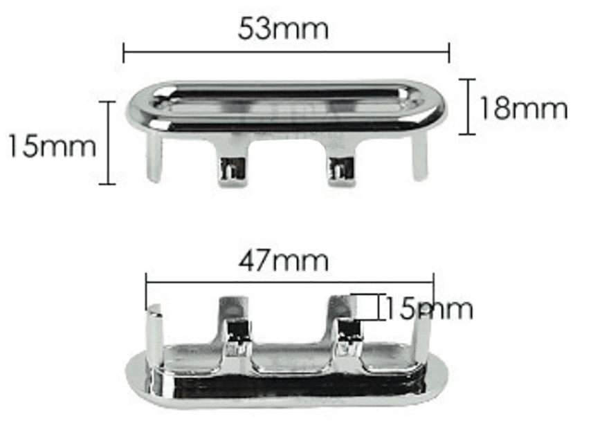 Inserto de desbordamiento de lavabo cromado 9