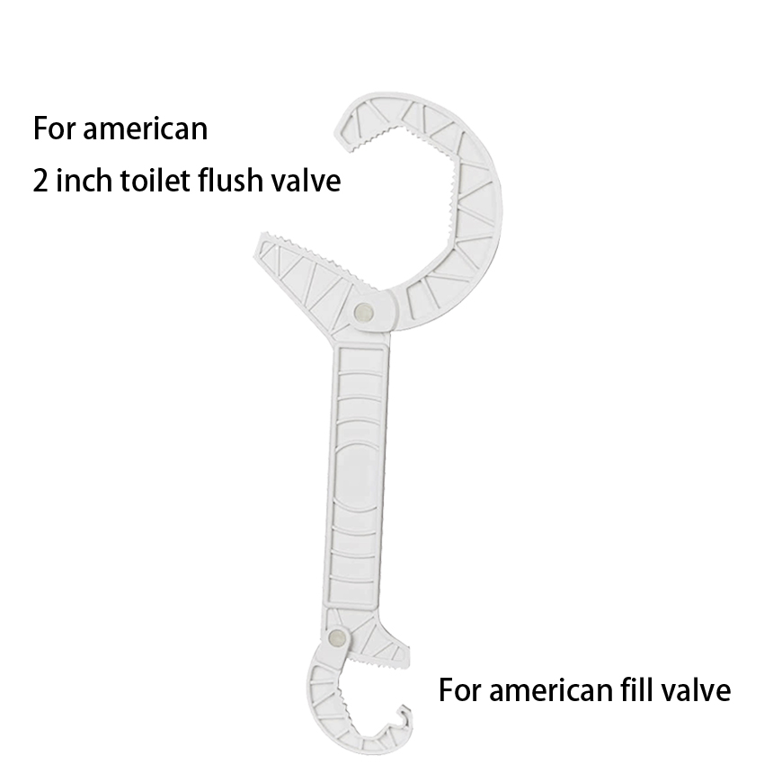 Llave para v&aacute;lvula de llenado de inodoro y v&aacute;lvula de descarga de inodoro
