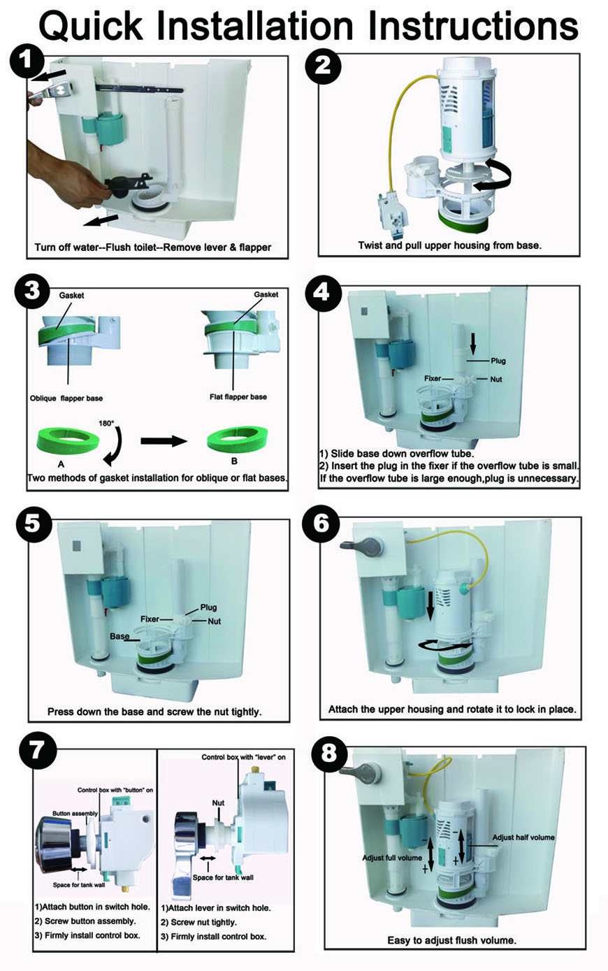 Kit convertidor de doble descarga 6