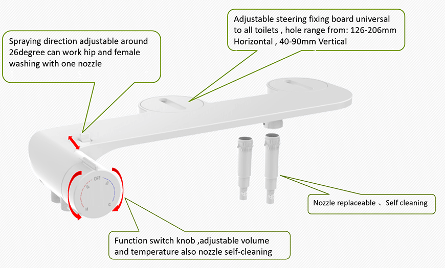 Accesorio para bid&eacute; de agua fr&iacute;a y caliente 5
