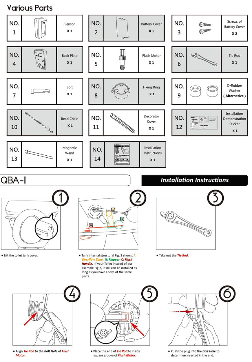 manual del sensor de descarga del inodoro 2