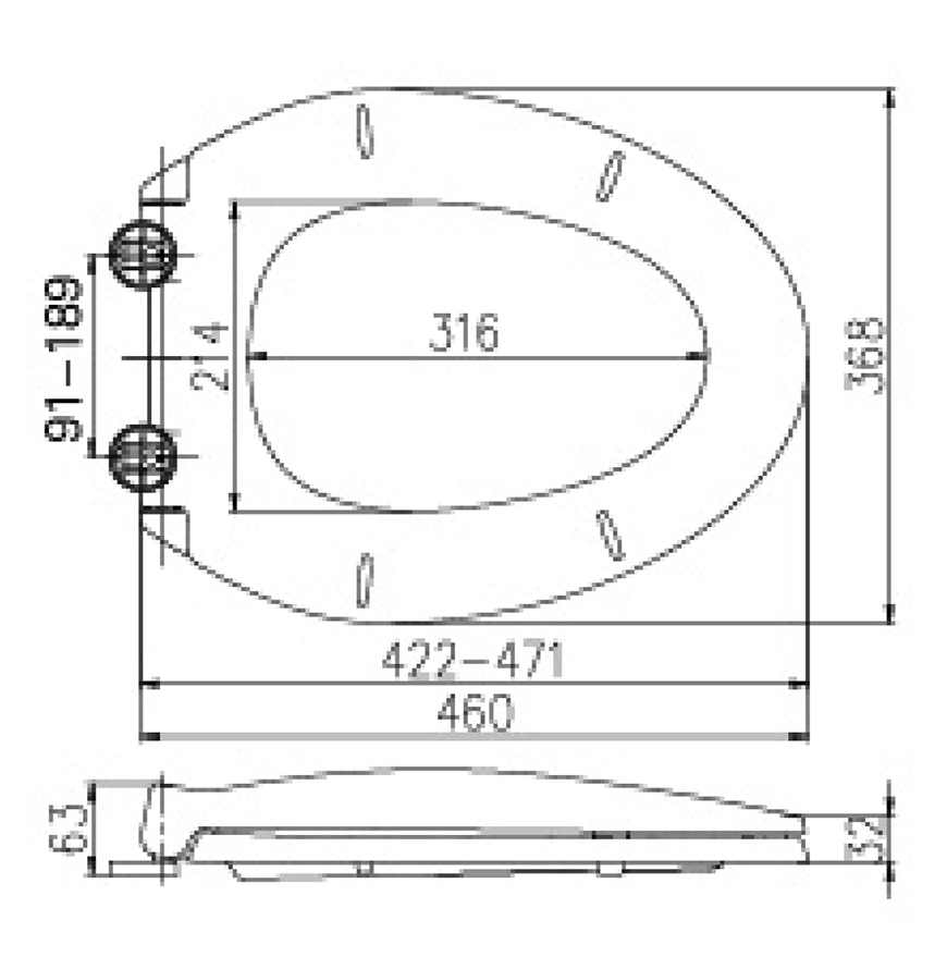 Asiento de inodoro con forma de V de cierre suave BP0102NB