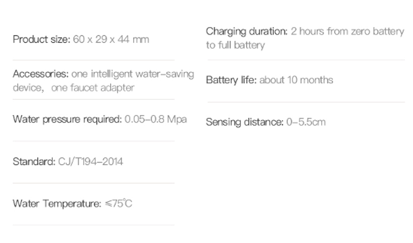 Adaptador de grifo con sensor de movimiento por infrarrojos 8