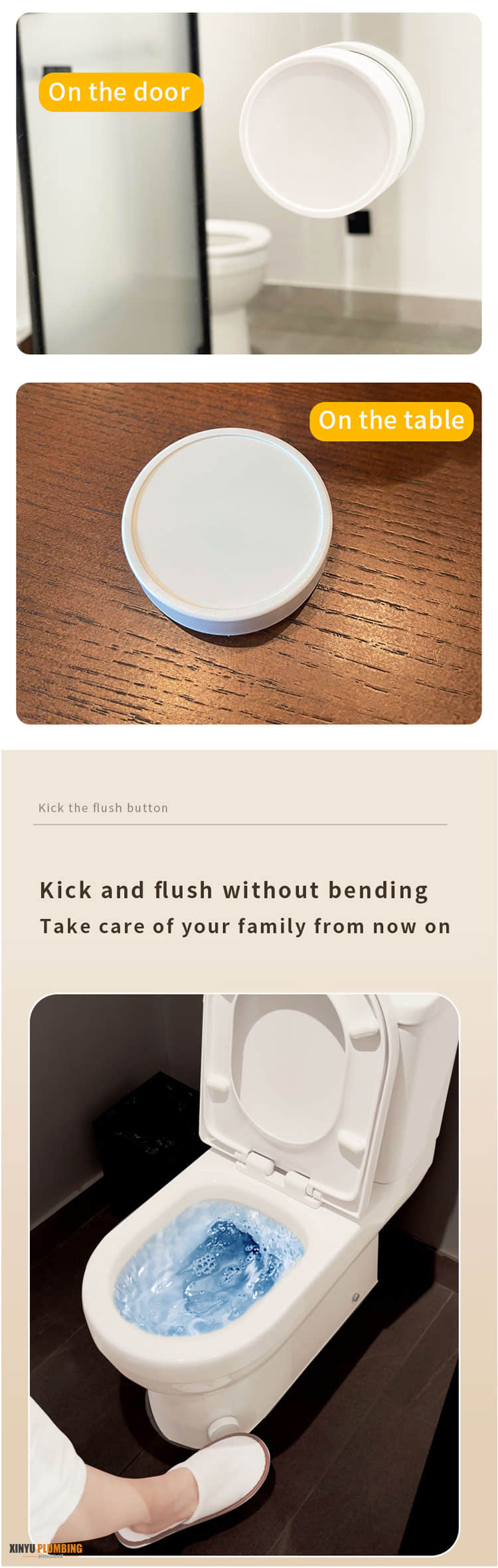 Descarga de inodoro inal&aacute;mbrica con pulsador QBO-W 20