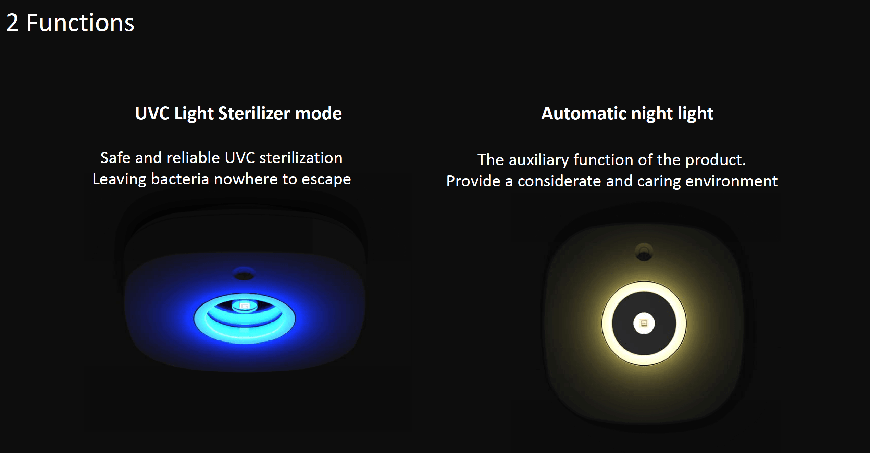 Esterilizador de luz para inodoro UVC 3