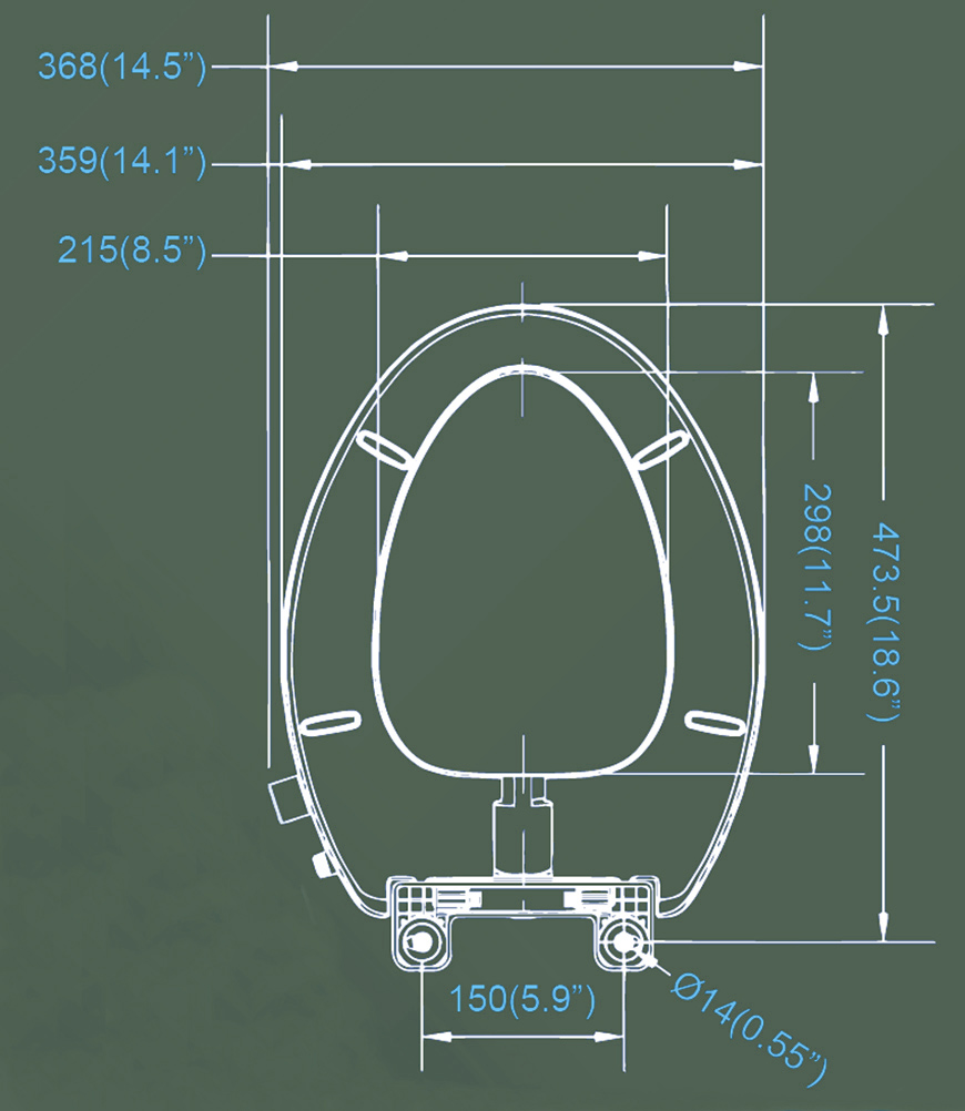 Asiento de bid&eacute; alargado 1