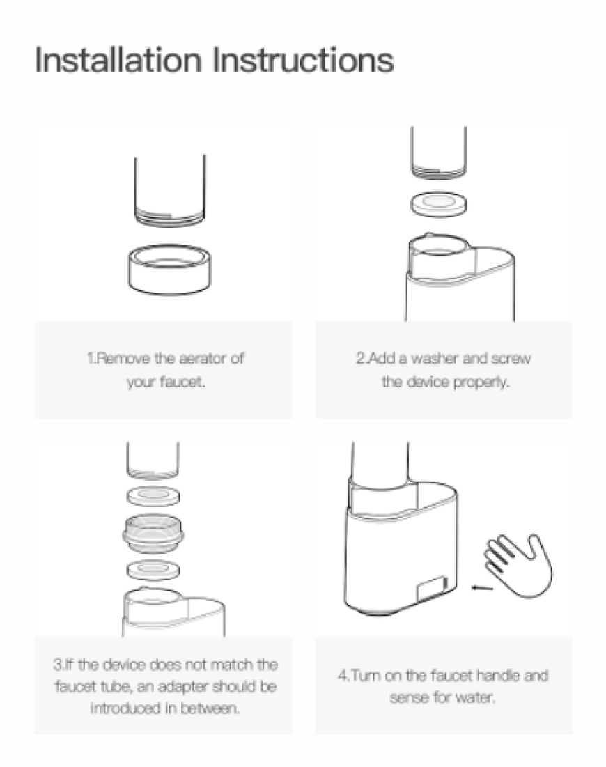 Adaptador de grifo con sensor de movimiento por infrarrojos 8