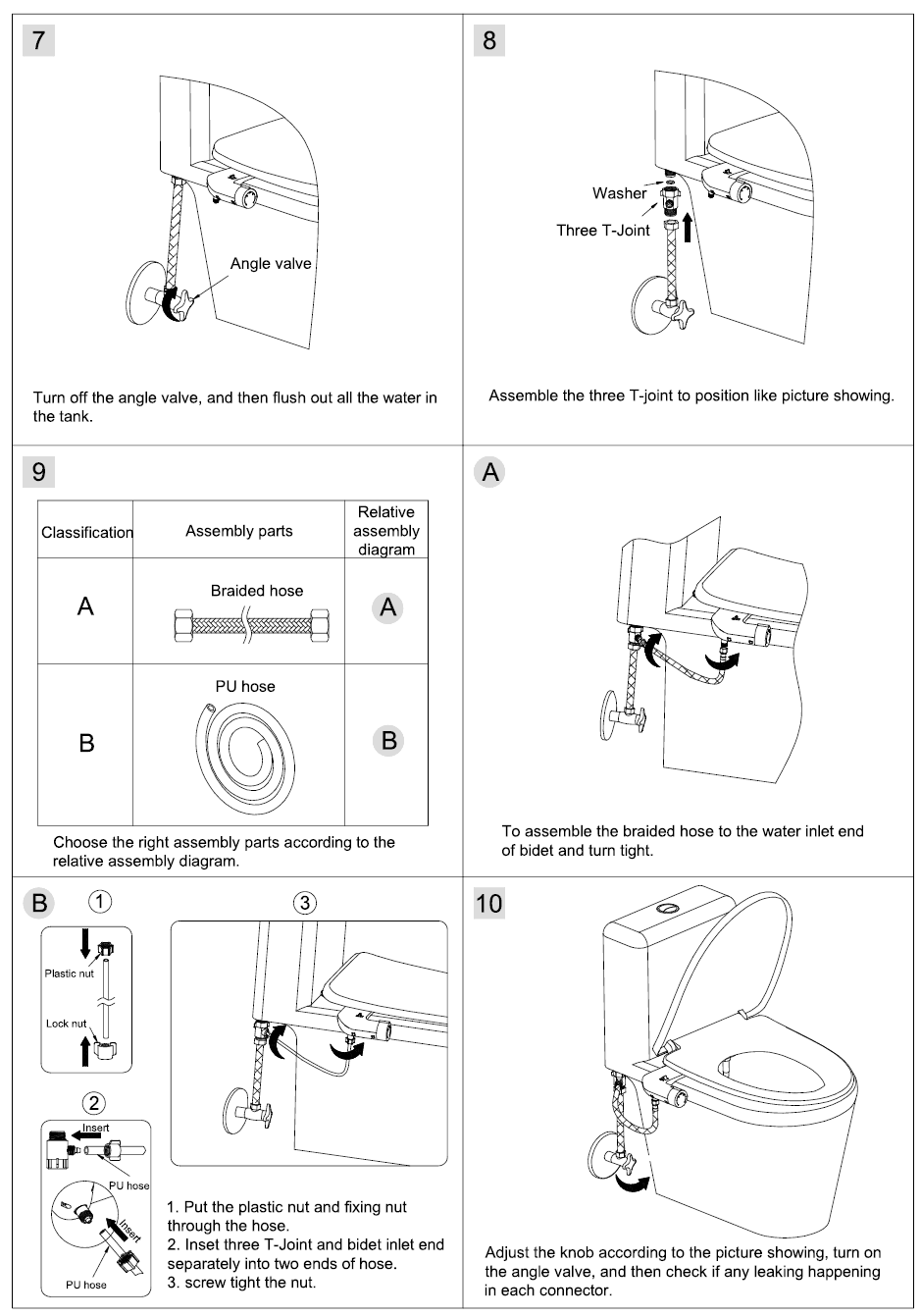Accesorio pl&aacute;stico para bid&eacute; de agua fr&iacute;a 3