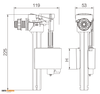 Válvula de llenado lateral WRAS con espacio de aire B3230 