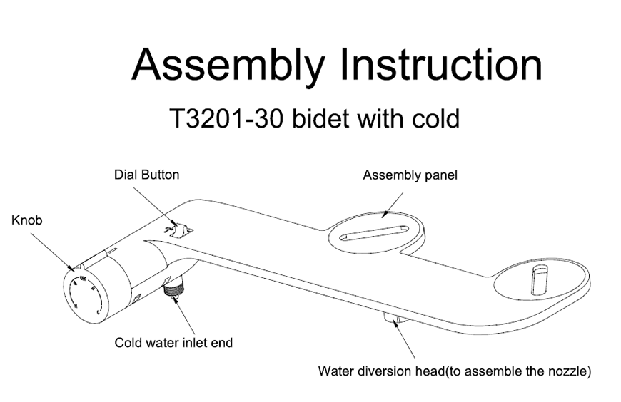 Accesorio pl&aacute;stico para bid&eacute; de agua fr&iacute;a 1