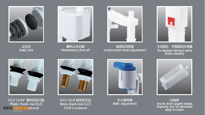 J13011ATK0 V&Aacute;LVULA DE LLENADO Cinster CON ROSCA DE LAT&Oacute;N 2