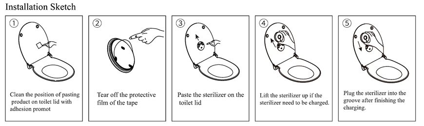 Esterilizador de luz para inodoro 3