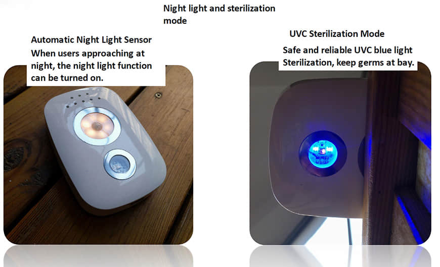 Esterilizador de luz para inodoro UVC 1