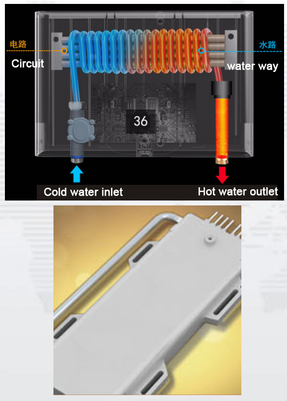Calentador de agua caliente para inodoro instant&aacute;neo 1